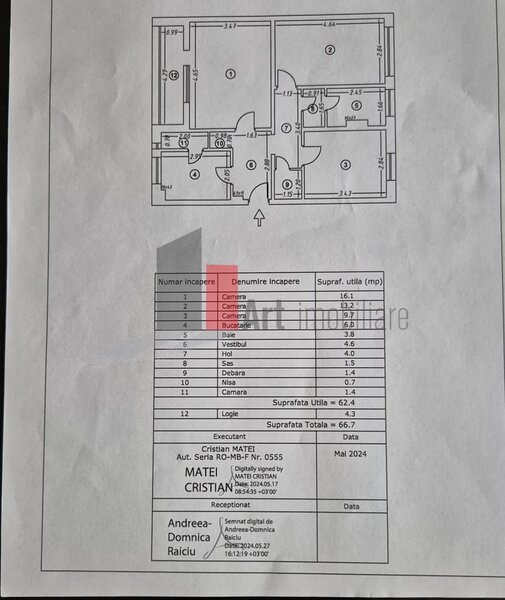 Turnu Magurele - Pasajul Europa Unita vanzare apartament 3 camere